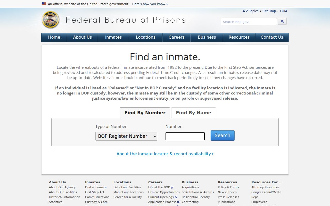 Horry County criminal records federal inmate locator