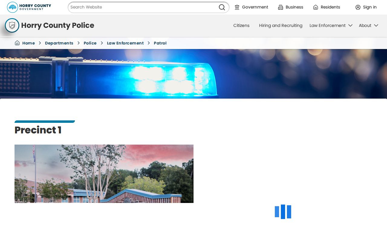 Horry County criminal history police precinct records counters